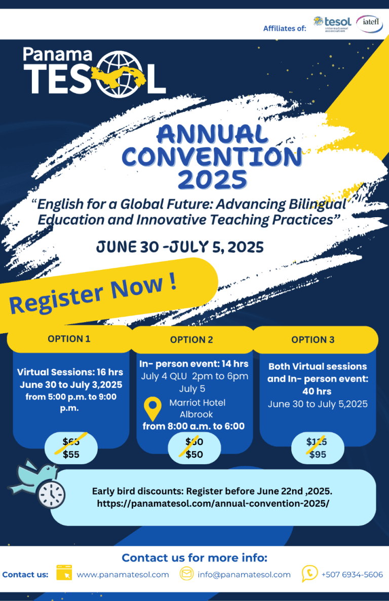 Afiche de la Convención Anual Panamá TESOL 2025